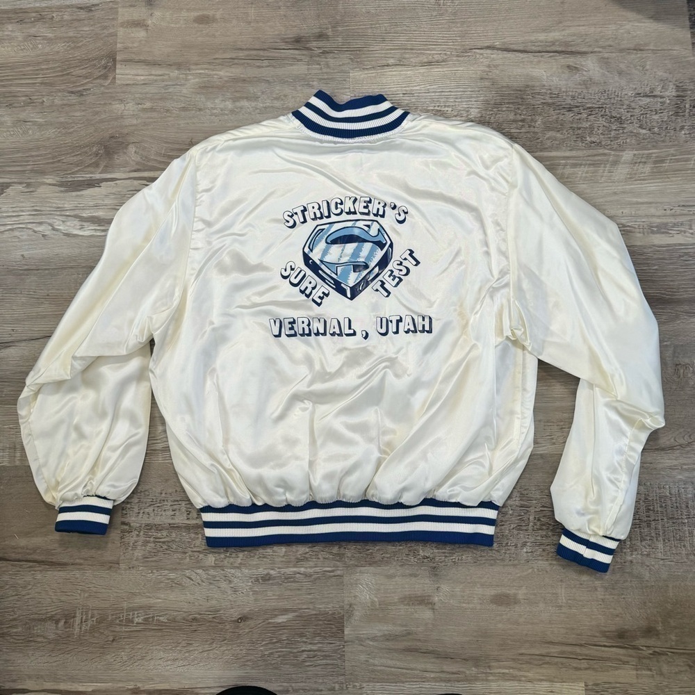 Vintage Made in USA coach varsity dazzle snap button jacket vernal Utah men’s L - Picture 3 of 5